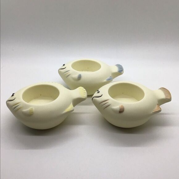 Set of Three Partylite Fish Tealight Holders - Picture 4 of 4